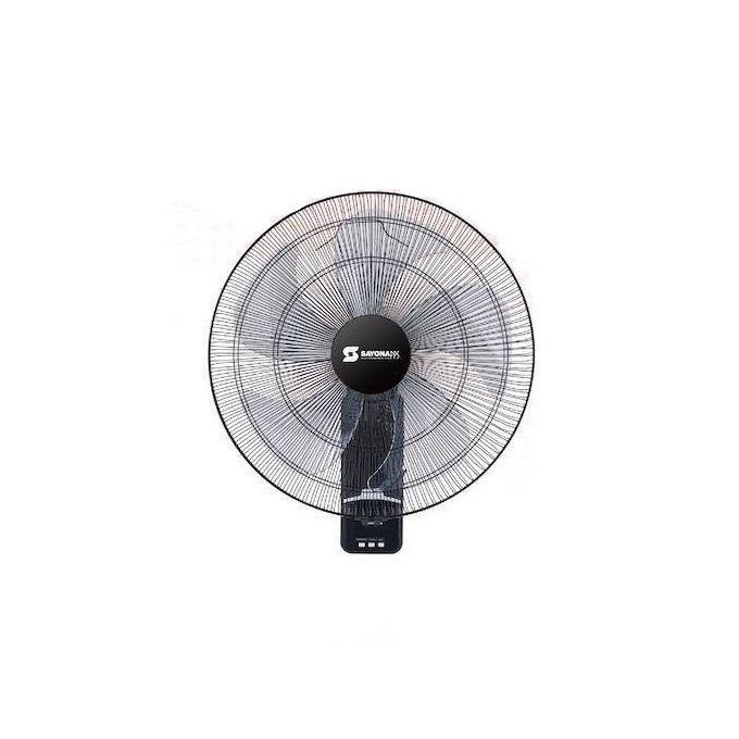 Sayona 18 Inch Remote Wall Fan With 3 Speeds & High Velocity Performance SWF-2509 - Black.