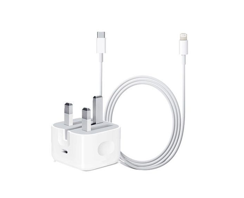 Iphone Fast Charger 25watts Full Kit-White