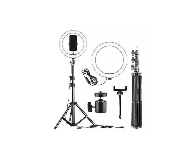 10 Inch Ring Light With Stand, For Tik Tok, YouTube,Live stream - BLACK