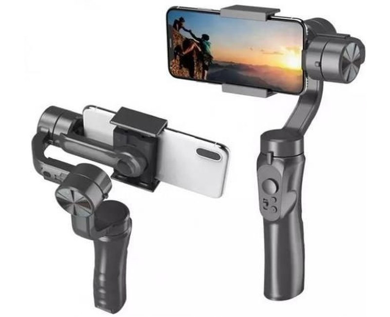 Portable Stabilizer For Vlogging, YouTube, Tiktok, Live Video Compatible Mobile Phone Gimball Stabilizer - Black