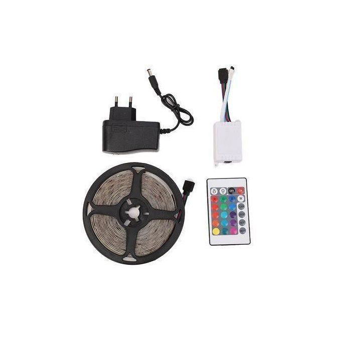 Original Durable Remote Control Led Strip Lights Multicolor- Hanging Soft Strip- White,Black -5m