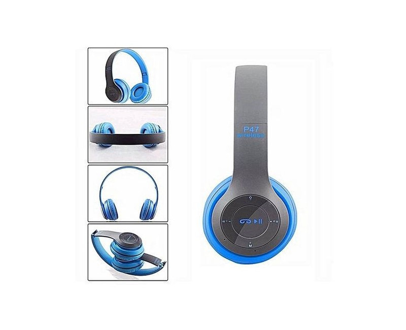 Original One Voice P47 Bluetooth 4.2 Headphone Wireless Earphone Hands Free Music Headset- Colour may vary