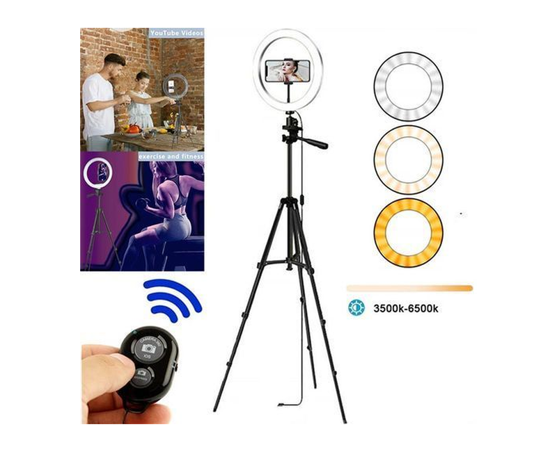 10 inch selfie LED Beauty Ring Light Tripod Stand for Makeup/Live Stream/TikTok/YouTube