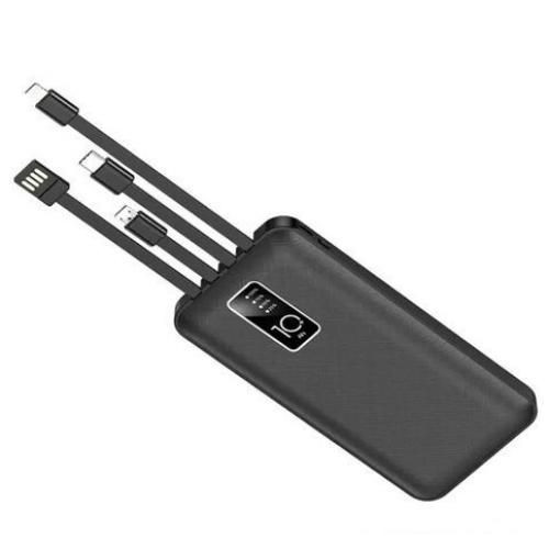 4 IN 1 Powerful Portable Power Bank 10000mAh -Black