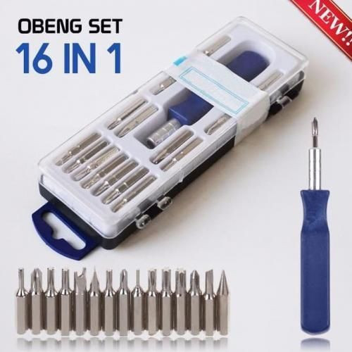 16 In 1 Set Repair Tool Kit Screwdriver Magnetic-Multicolor