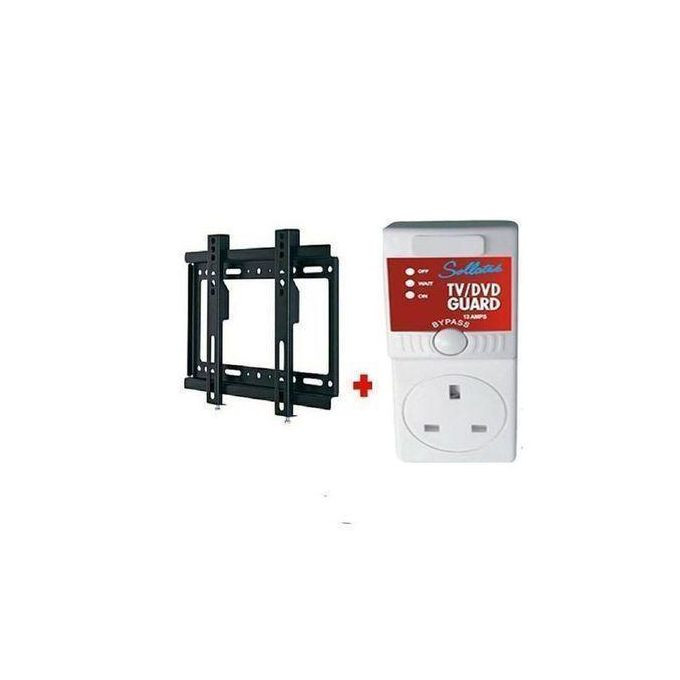 Sollatek Original TV Wall Mount 26" To 63" Plus TV Guard - Black