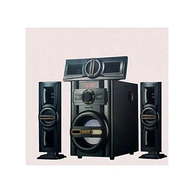 Djack 3.1 Full Home Theater Speaker - Multi Media Wireless FM Radio Bluetooth Model May Vary - Black.