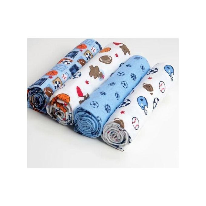 4Pcs Cotton New Born Baby Receiving Bedsheets