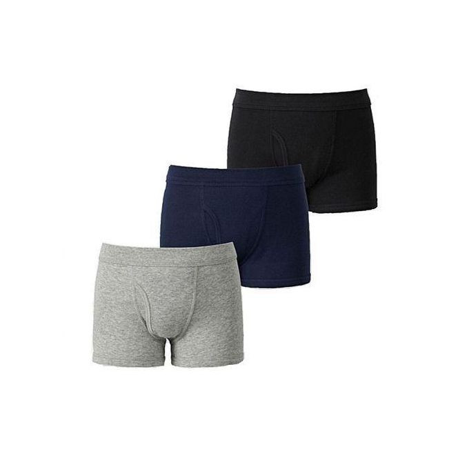 New Virgin 3Pack Of Men's Cotton Boxer Briefs - Multicolor