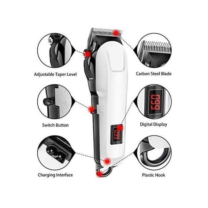 Electric Rechargeable Hair Shaving Machine-White