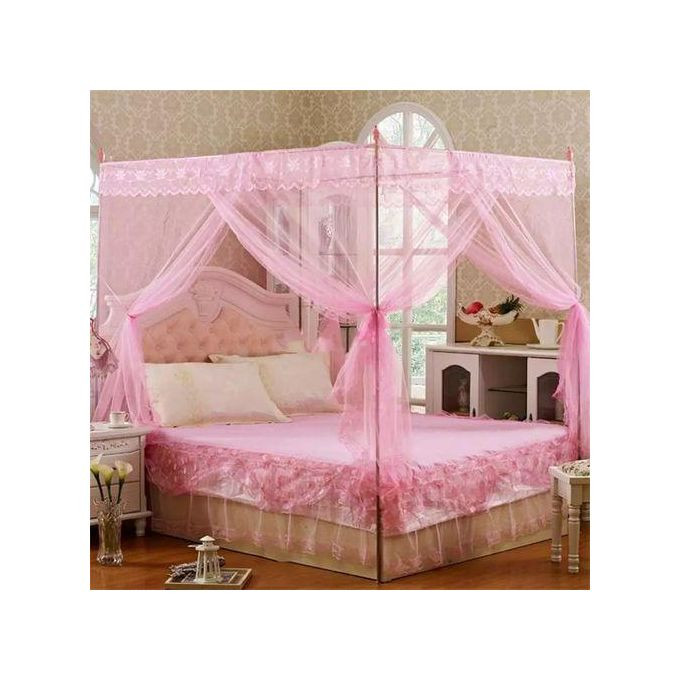 Other 5 by 6 Mosquito Net 4 Stands - Pink