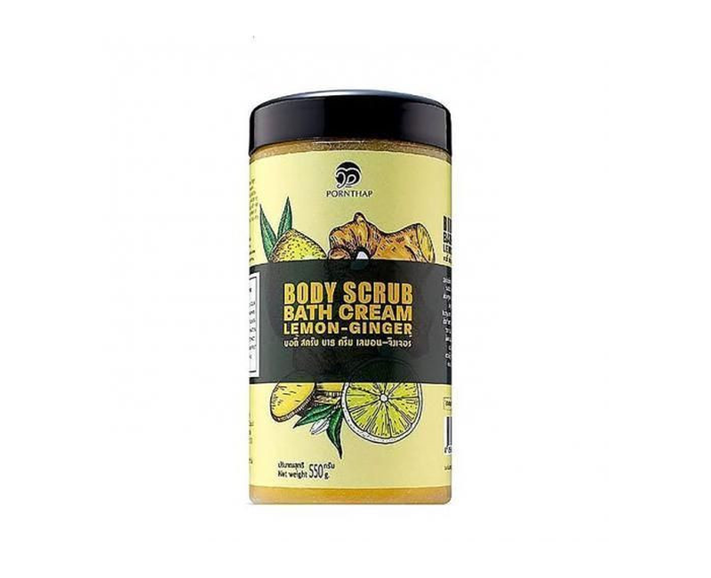 Porntharp Body Bath Scrub Cream Lemon - Ginger 550g