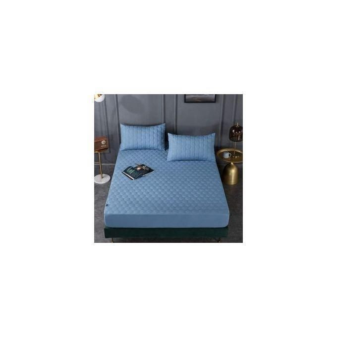 Original Waterproof Mattress Protector Full-Fitted Cover- Blue, White