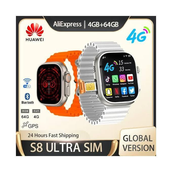 Smart 2030 4g smart watch 2gb and 32gb storage- Black