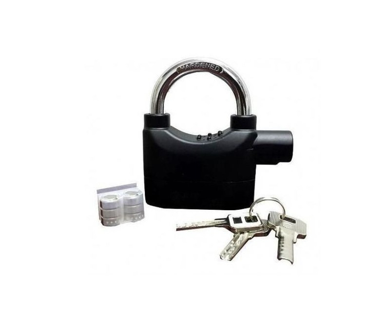 Kinbar Alarm Siren Security Padlock - Black