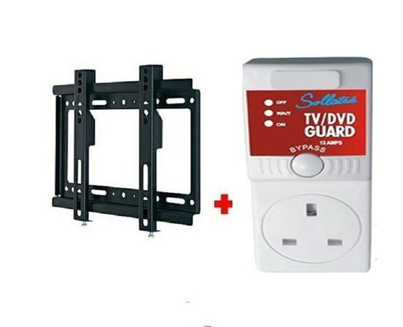 Wall Mount for 14''-42" LED/LCD/Plasma TV - Black + TV Guard