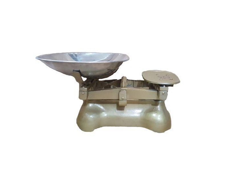 Commercial retail Shop Mechanical Balance Weighing Scale, 6 Stones - Gold
