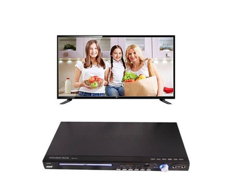 1 Led Digital 19 Inch Full Screen TV And Get 1 DVD Player Free-Black