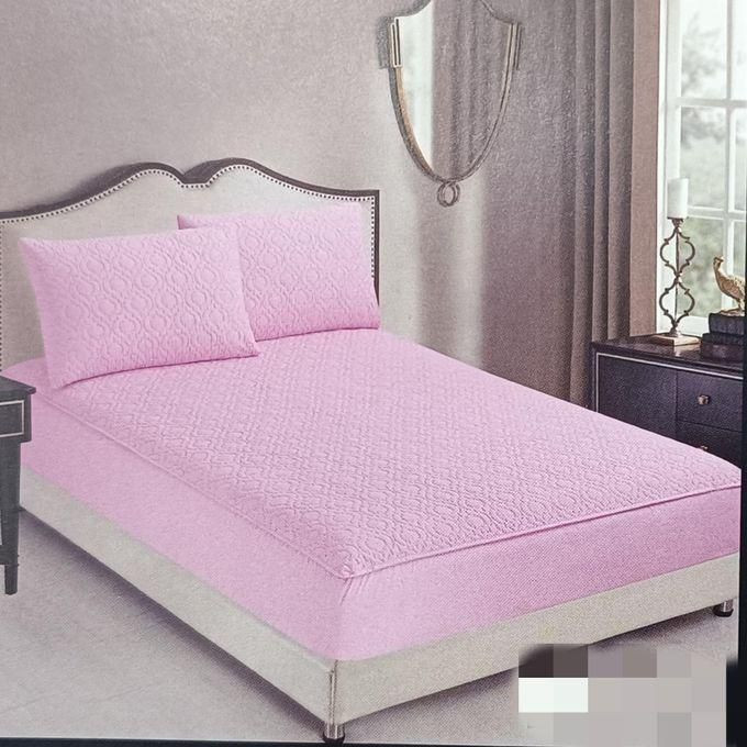 Original Waterproof Mattress Protector Quilted Full-Fitted Cover- Pink