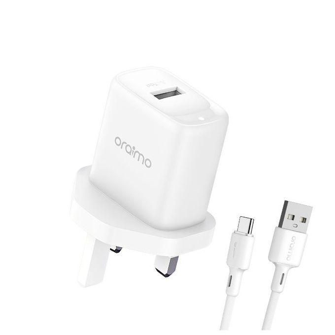 Oraimo Firefly 3 Fast Charging Charger with Fast Micro USB Cable-White