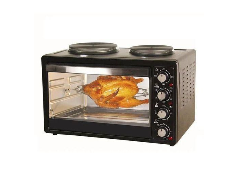RAF 40L Electric Oven with 2 Hotplates - Multicolur