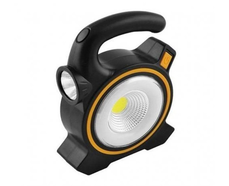 2 IN 1 Rechargeable Solar COB LED Flood Light - Black