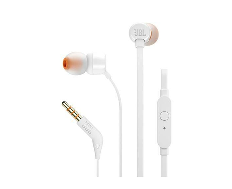 Jbl T110 3.5mm Wired Earphones TUNE110 - white
