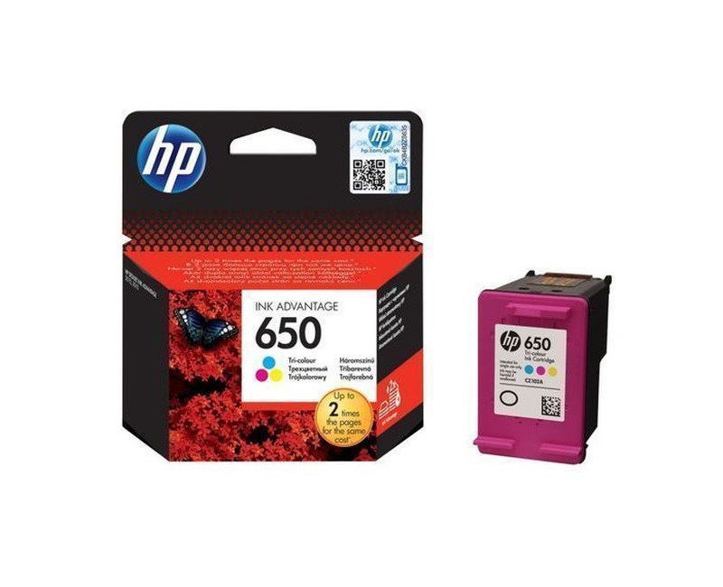 Hp 650 Color (Cyan, Magenta, Yellow) Ink Cartridge