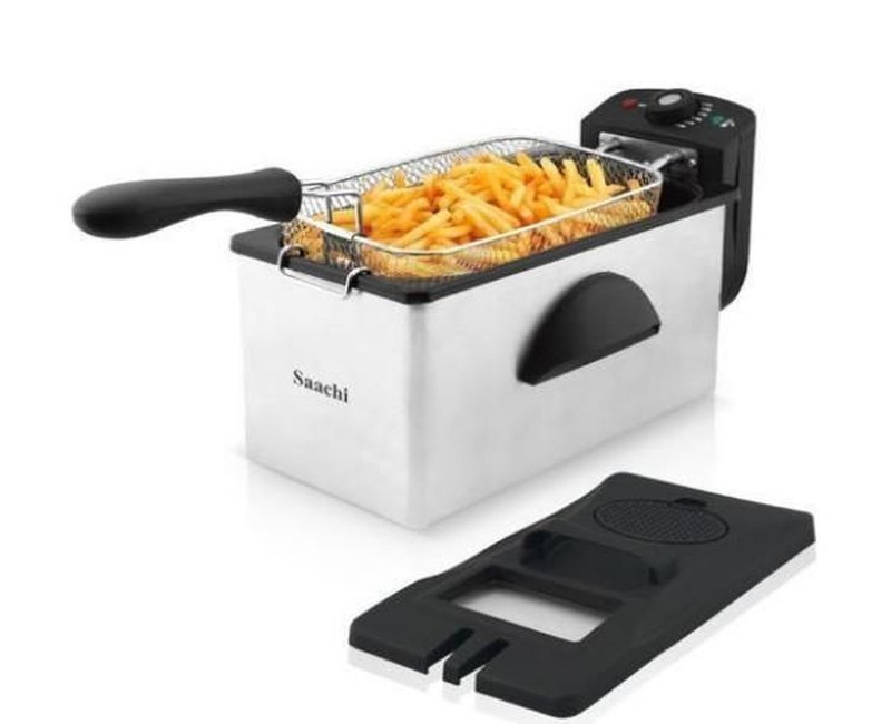 Saachi 3.0Litres Saachi Stainless Steel Electric Deep Fryer-Silver