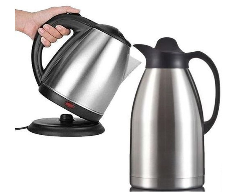 Bundle Of Flask & Electric Kettle 2Litres - Silver