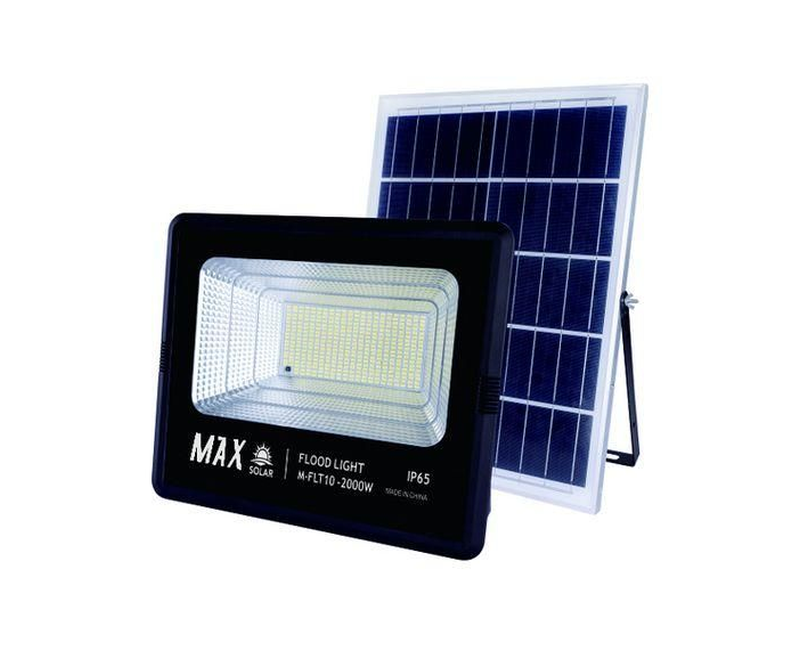 Solar Street Lights Outdoor, Dusk To Dawn Flood Lights With Remote Control, 6500K Daylight White IP65 Waterproof Solar Powered Spotlight For Yard, Garden, Street