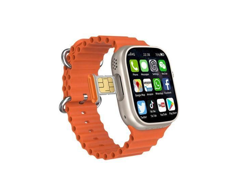 Modio 4G Ultra Max Smart Watch 4Gb / 64Gb Storage HD Screen 2.2 Inch - Orange