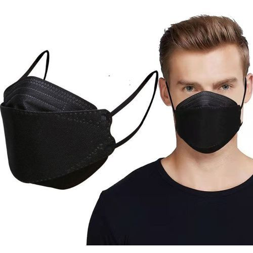 Mask 10pc 4 Layer Disposable Face Mouth Mask - Black