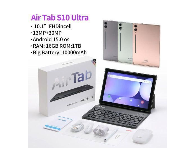 AirTab S10 / S 10 Ultra T 10.1" 16GB RAM 1TB ROM 13MP 10000mAh