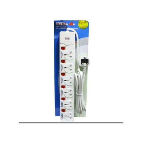 Borl 6 Way Power Extension - White.