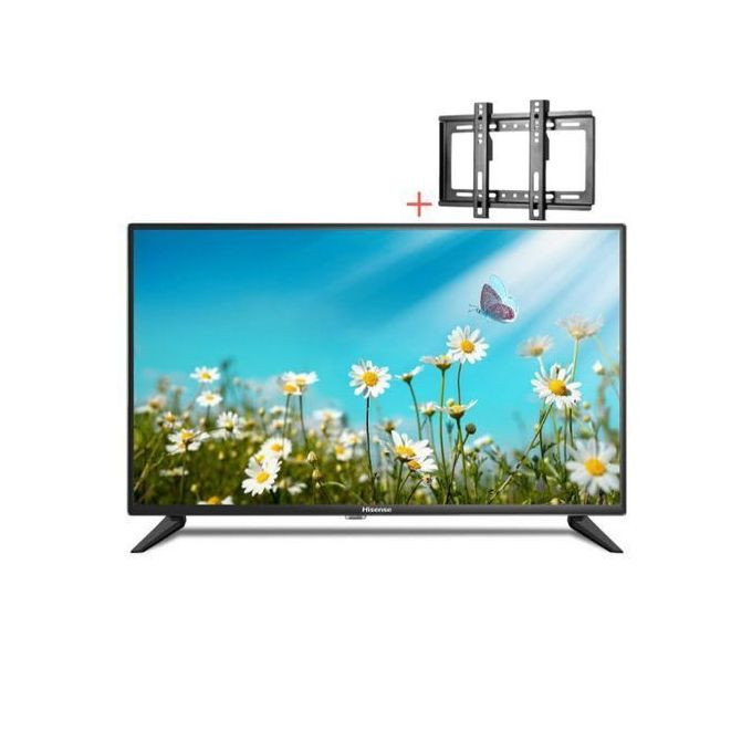 Hisense 32" LED flat TV, Inbuilt free to Air Channels + Wall mount - Black..