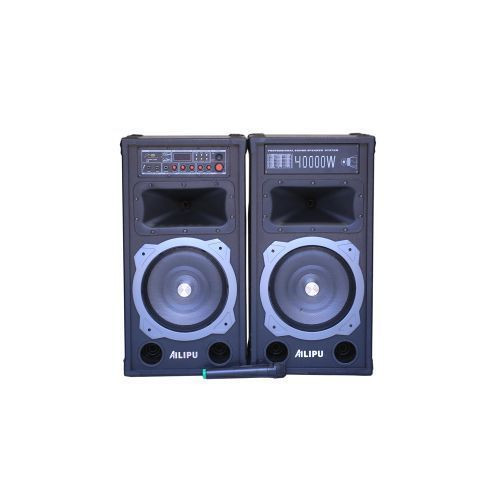 AILIPU Dual 10" Amplified Public Address Speaker- Black