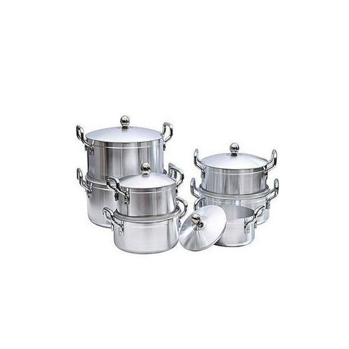 Tornado 7 Piece Heavy Stainless Steel Saucepans/Cookware - Silver.