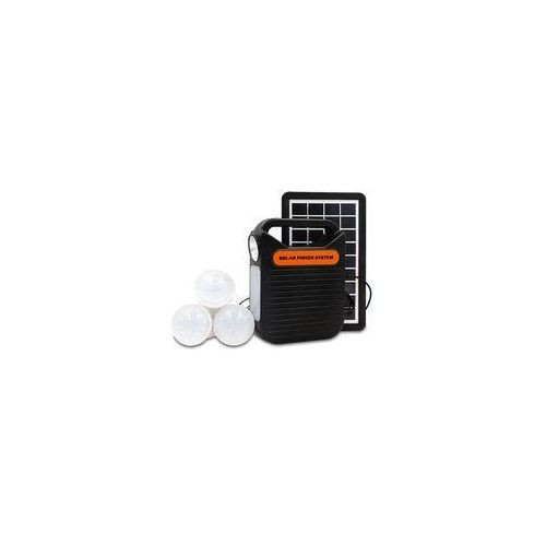 Mini Solar Lighting System With 4 Lights Solar Kit - Black..