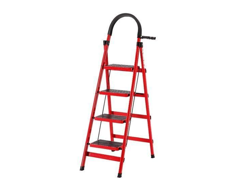 4 Steps Multi-purpose Foldable Ladder-Red