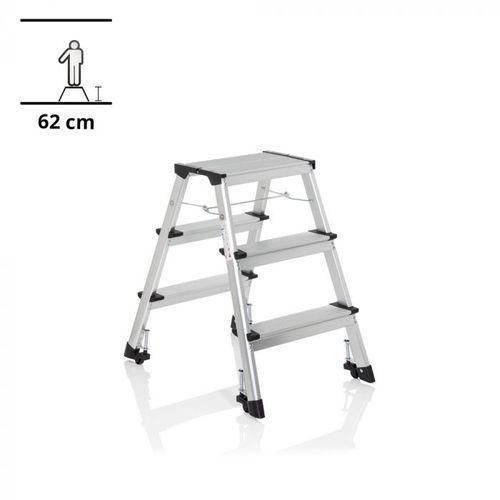 2x3 Household Aluminum Folding Step Ladder-Silver