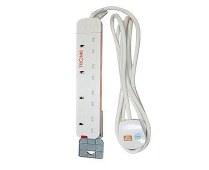 Tronics Heavy Duty 4-Way Tronic Extension - White