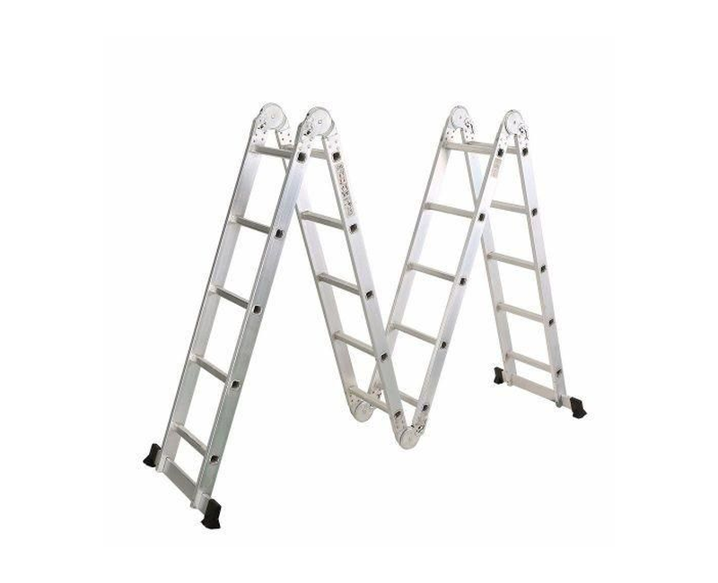 4x5 / 4 by 5 Multi-purpose Aluminum Folding Ladder - Silver