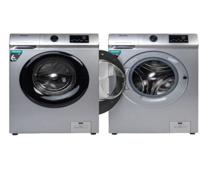 Hisense 6Kg Front Loader Automatic Washing Machine 6 KG 3Yrs Wrnty - Silver