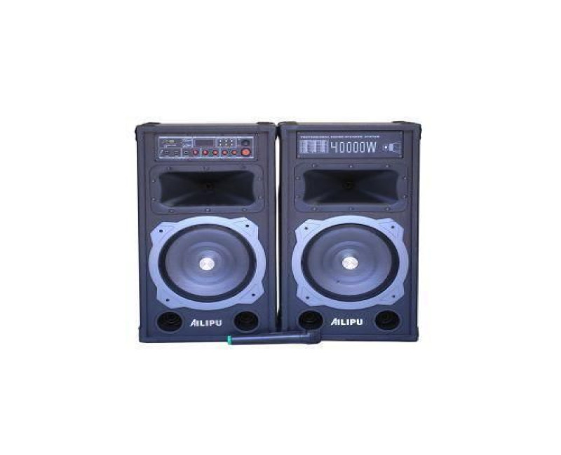 AILIPU /Dual 10" Electric Amplified Public Address Speaker- Black"