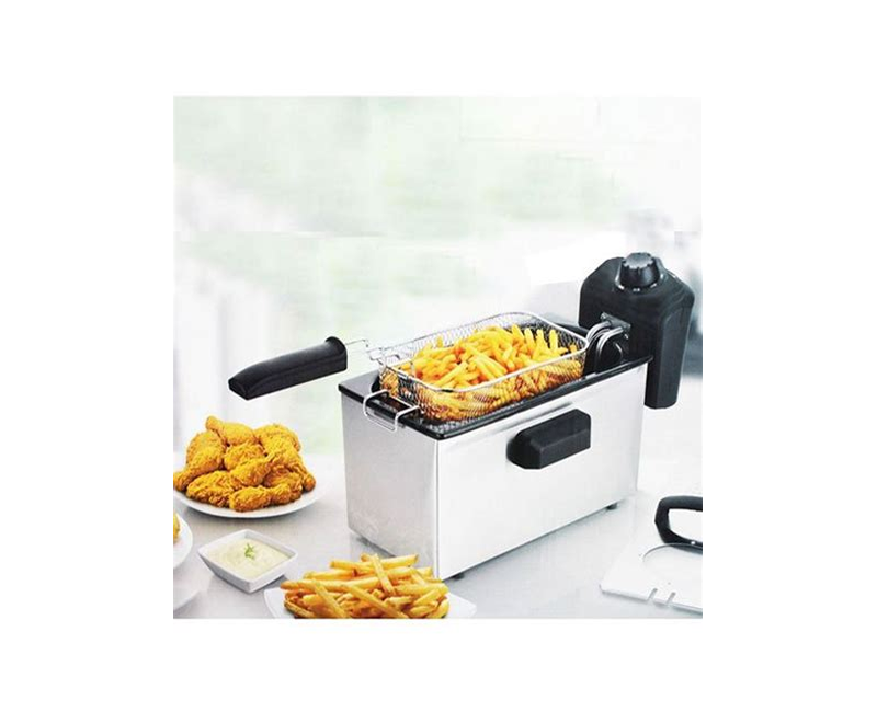 Sokany Stainless Steel Deep Fryer 3.0 Litre - Silver, Black