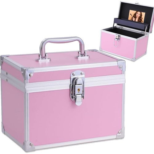 Cosmetic Organizer Box Portable Make Up Case Lockable Storage Box For Jewelry & Make Up Tools-Multi