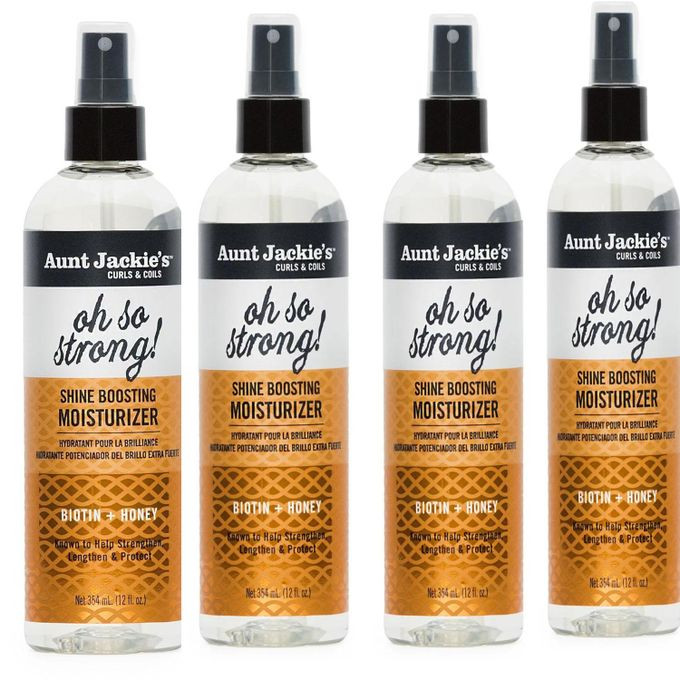 Aunt Jackie'S Curls & Coils Biotin + Honey Oh So Strong Shine Boosting Moisturizer, 12 Fl /3PACK