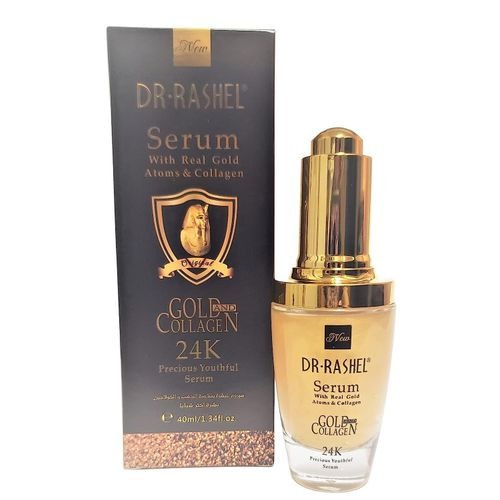 Dr. Rashel 24K Gold Atoms & Collagen Youthful Face Serum Moisturizes and Hydrates The Skin-40ml