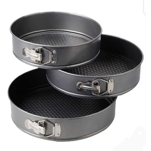 3Pcs Round Cake Mould Non-stick Bakeware Set - Black